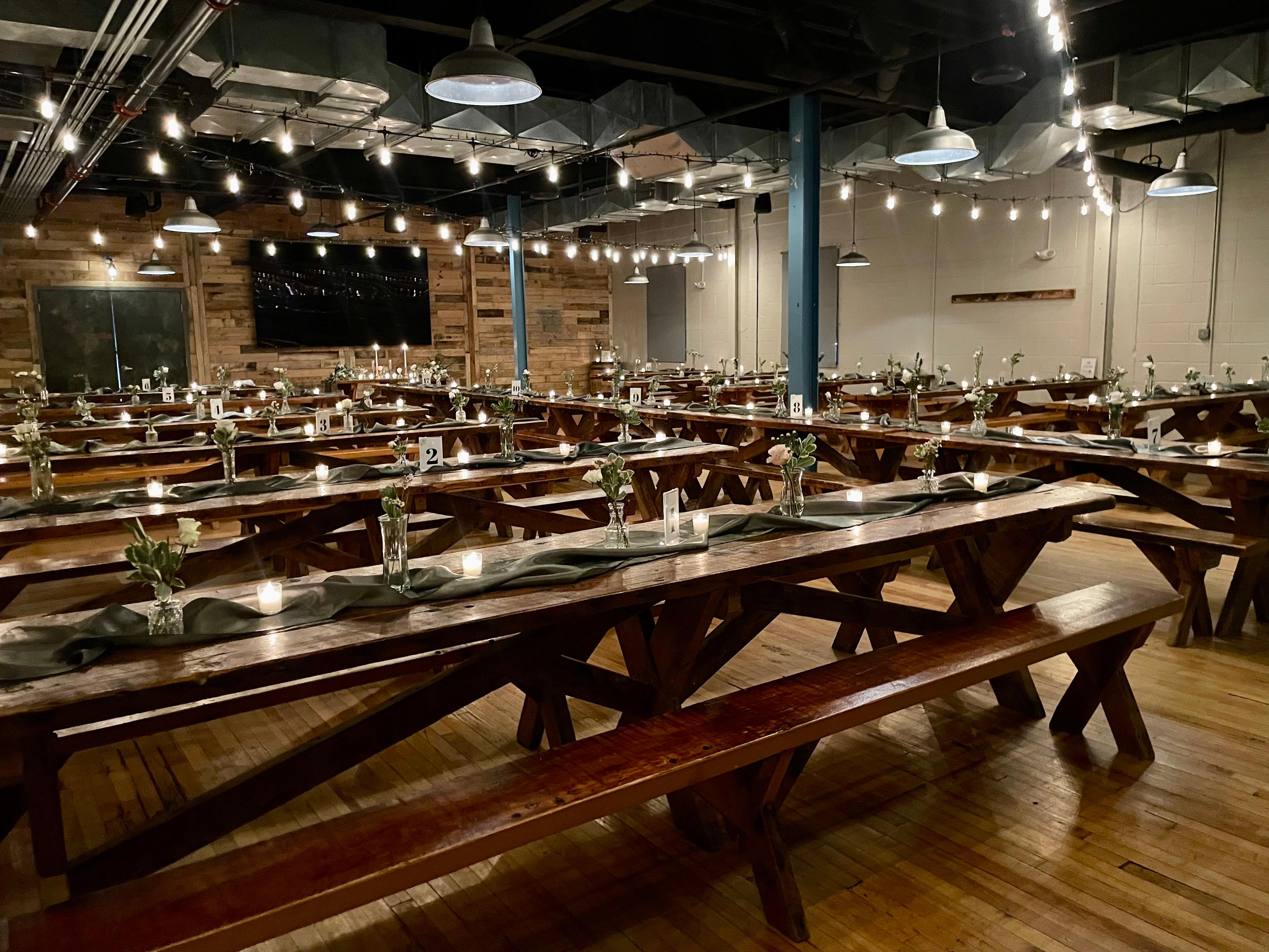 Evening private event in the Beer Hall at Beach Haus Brewery