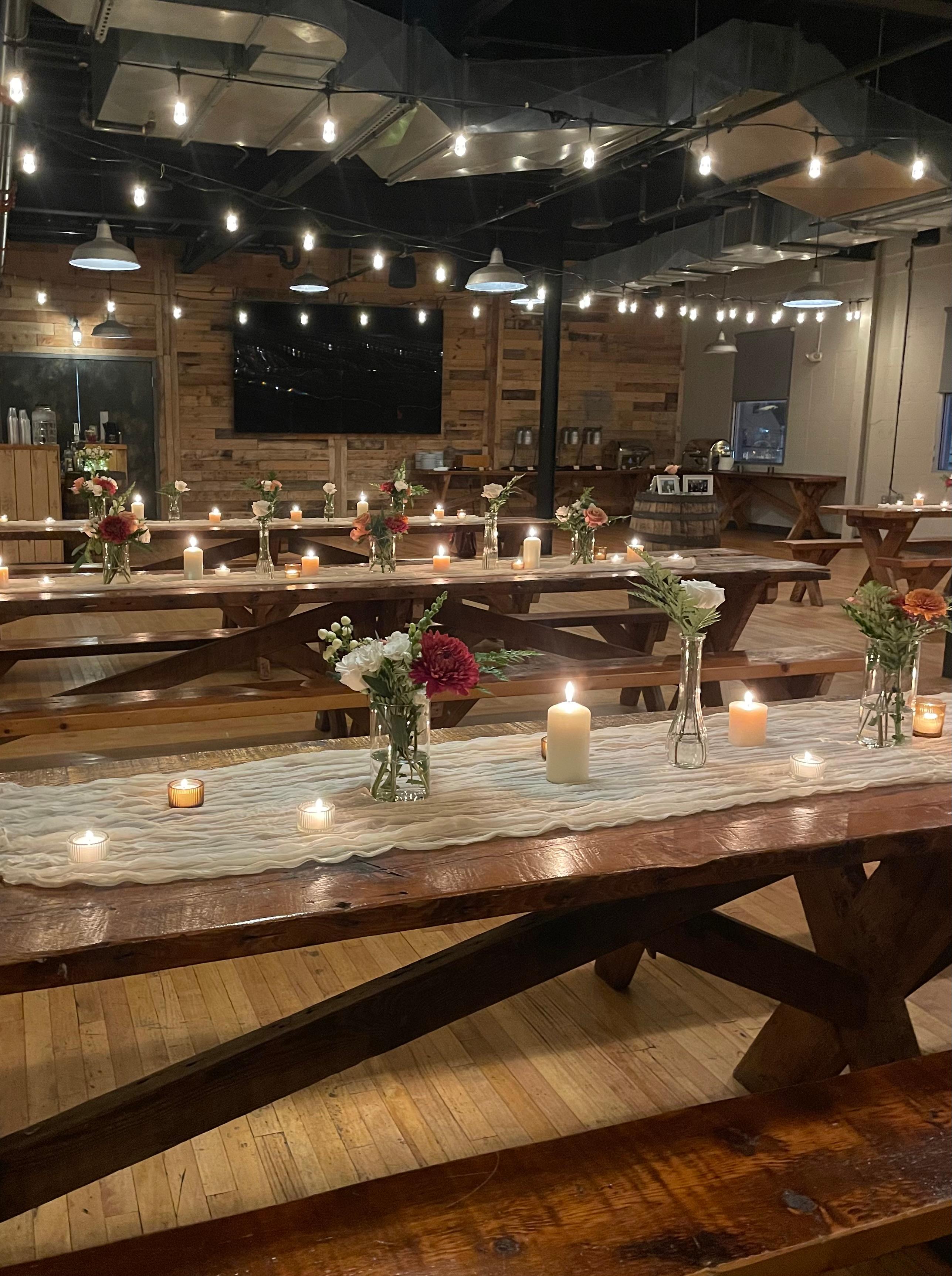 Industrial-style beer hall event venue at the Jersey Shore